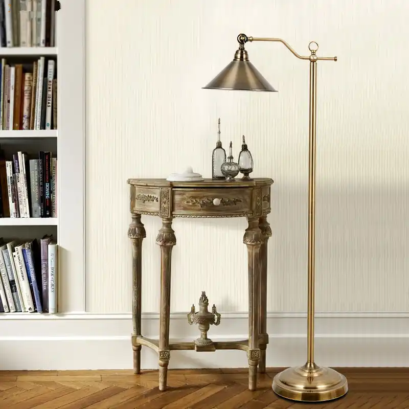 vintage copper floor lamp