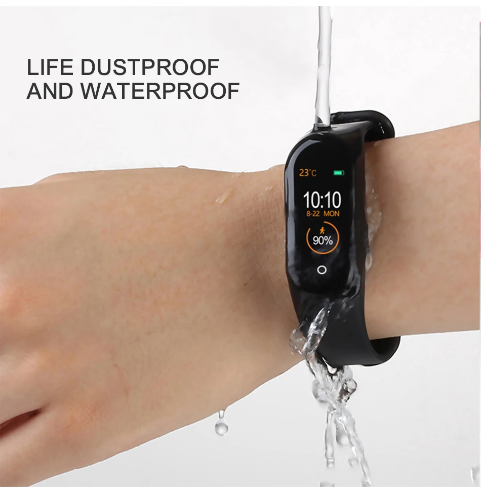 M4 Smart Bracelet Newest Bluetooth Sport Watch Smart Band Color Screen Waterproof Heart Rate Fitness For Android IOS