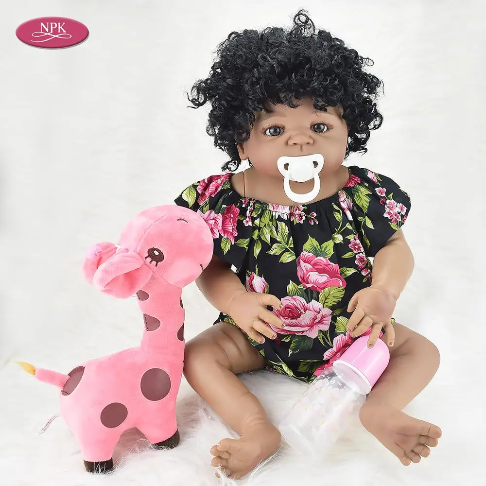 NPK Реалистичная кукла девочка младенец получивший новую жизнь Модная Кукла 55 см полный силиконовые для новорожденных и малышей Девочка жив