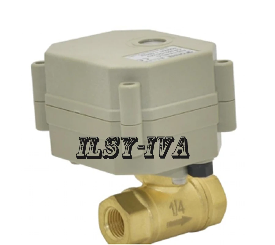 

DC24V DN8 brass electric valve,five wires control with feedback signal Motorized Ball Valve