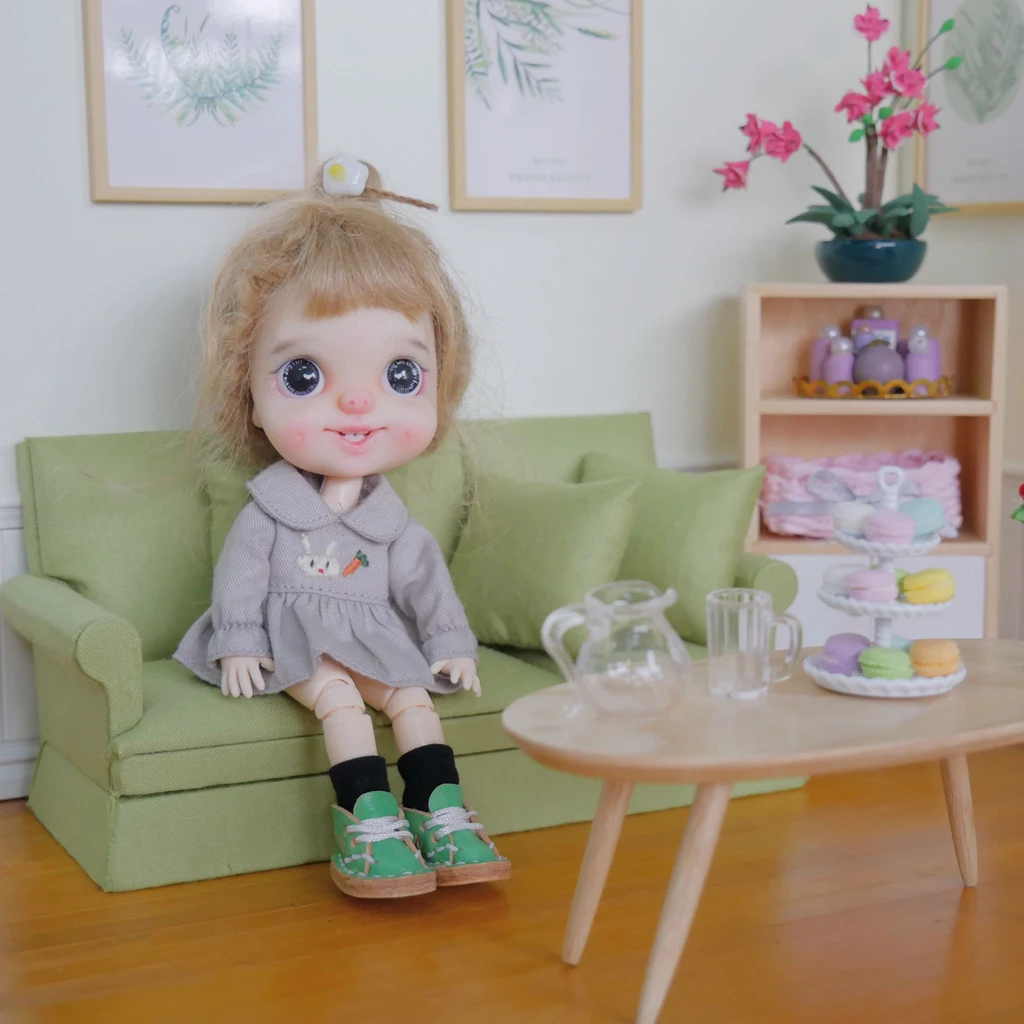1/12 миниатюрная мебель 3-сиденье ткань для дивана, реальной моделью для Кукольный дом DIY Декор креативный подарок Дети ролевые игры игрушка