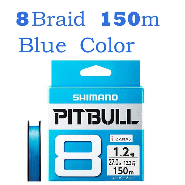 Сделано в Японии Новинка SHIMANO PITBULL X4 X8 X12 зеленый синий цвет TANATORU X4 многоцветная плетеная леска - Цвет: Синий