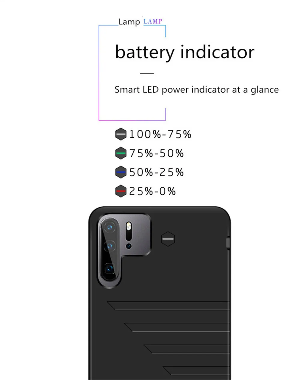 Neng 6800 mAh внешний блок питания для huawei P30 батарея зарядное устройство чехол-Аккумулятор для huawei P30 Pro назад клип батарея