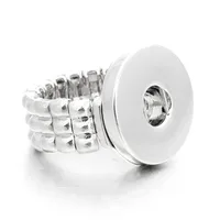 10PCS Wholesale Elastic Snap Ring Jewelry DIY 18mm Metal Snaps Button Ring For Women Fashion Jewelry 1