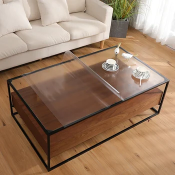 

Transparent PVC 1mm waterproof tablecloths non-slip computer chair mat Wooden floor protection mat Dressing table mat Yoga mat