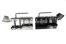 Chrome/Black Top Load Saddle For 4-String Electric Bass Guitar Bridge Free Shipping Chrome/Black Top Load Saddle For 4-String Electric Bass Guitar Bridge Free Shipping