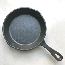 1 pièce Dia.: poêle en fonte pré-assaisonnée, 16cm, à utiliser pour frire, seiner, sauter, cuire au four, et plus encore, à l'intérieur ou à l'extérieur