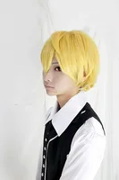 Pandora Hearts Oz vessalius Короткие Косплей парик Блондинки мужчины оптовая cos Vogue Леди