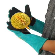 Садовые перчатки для обрезки роз, гибкие кожаные защитные перчатки для садовых работ