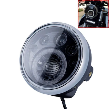 

Motorcycle E-Mark E4 E24 7" LED Head Light ST CAFE RACER IronHorse Chopper Custom 7" Headlight 12V High Low Beam Running Light