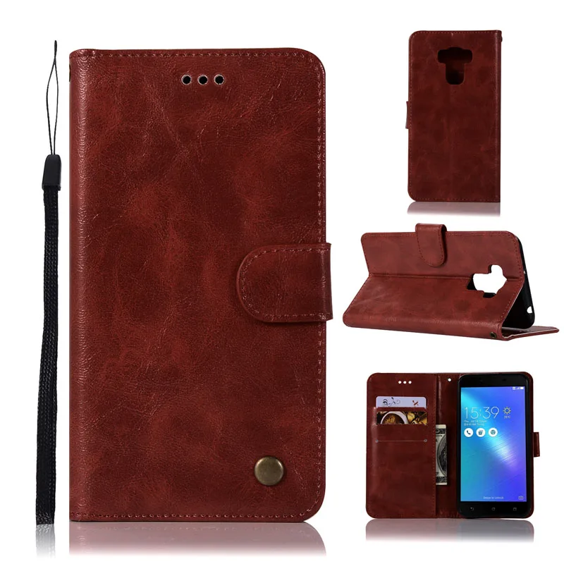 

Retro Flip Case on Asus Zenfone 3 Max ZC553KL Cover Rivet PU Leather Wallet Phone Case Asus Zenfone3 Max ZC553KL Coque Fundas
