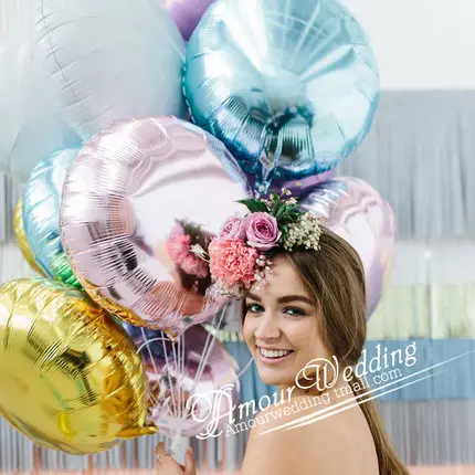 

10pcs/lot 18inch Solid Color Round Foil Balloon Birthday Wedding Party Pure Round Helium Decor Balaos Supplies Kids Toys ball