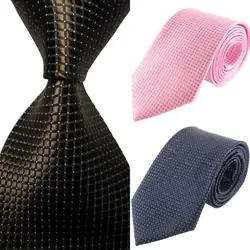 Топ Для мужчин узкие завязки Multi-Цвет шелковый галстук плед Тощий шеи вечерние свадебные галстук