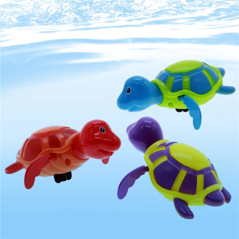 Lovely Swim Turtle Clockwork Baby Kid Child Children Bathing Dabbling Toy Giftin Refillable