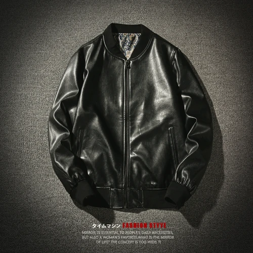 YuWaiJiaRen, панк дизайн, Мужская Автомобильная кожаная куртка, с принтом, Байкерская, искусственная кожа, пальто в стиле хип-хоп, Chaqueta Hombre - Цвет: Черный