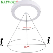 Датчик движения светодиодный потолочный светильник 6 Вт 12 Вт 18 Вт 24 Вт современный потолочный светильник освещение для поверхностного монтажа приспособление для лестница в прихожей детская комната