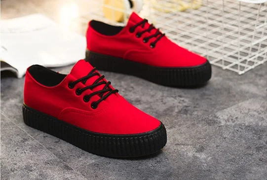 Софи Макс новая прогулочная обувь Студенческая Женская обувь низкая парусиновая обувь 870006 - Цвет: red