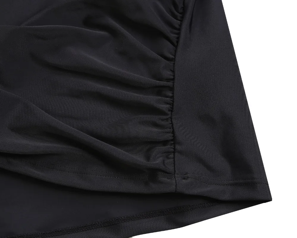 Black-Solid-Ruched-2pcs-Tankini-Skirted-Swimsuit-LC410023-2-10