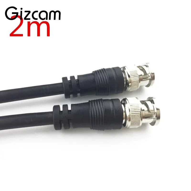 Gizcam 2m BNC Patch Leads RG59 For CCTV Camera To Video Security Cable