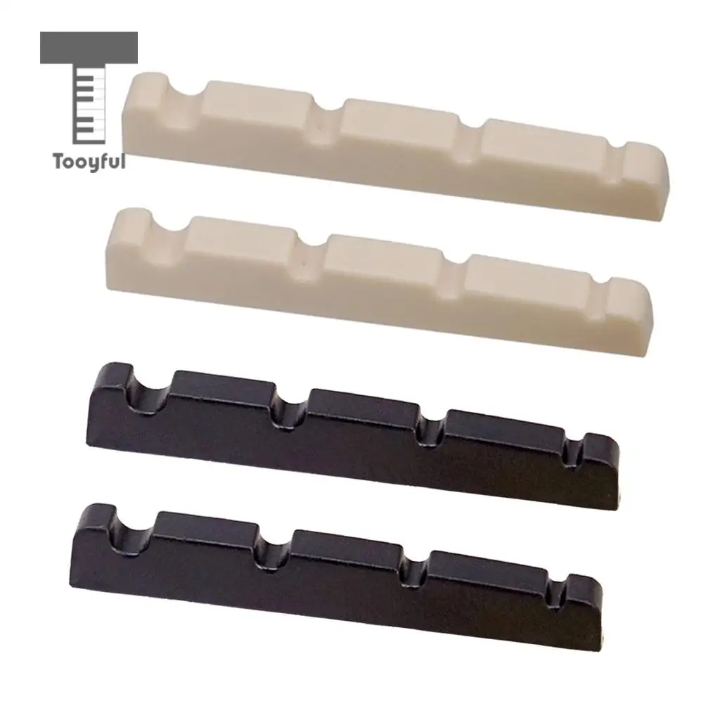 2 Pieces Slotted Nut for 4 String Electric Bass Replacements