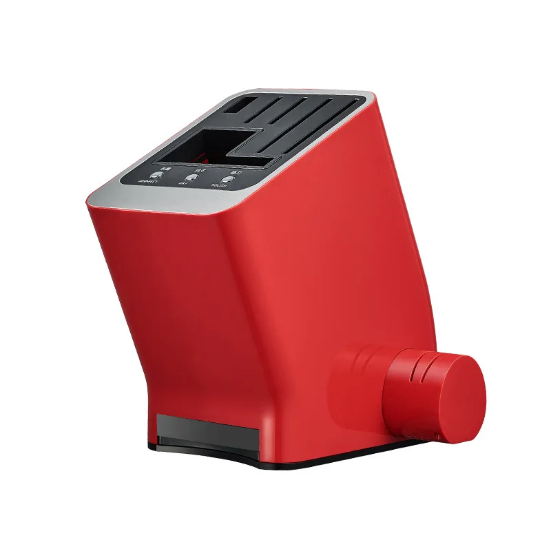 Ультрафиолетовый свет УФ стерилизатор ножей с авто точилка для ножей и озоновая дезинфекция, сушилка для кухни эфирные предметы для дома - Цвет: Красный