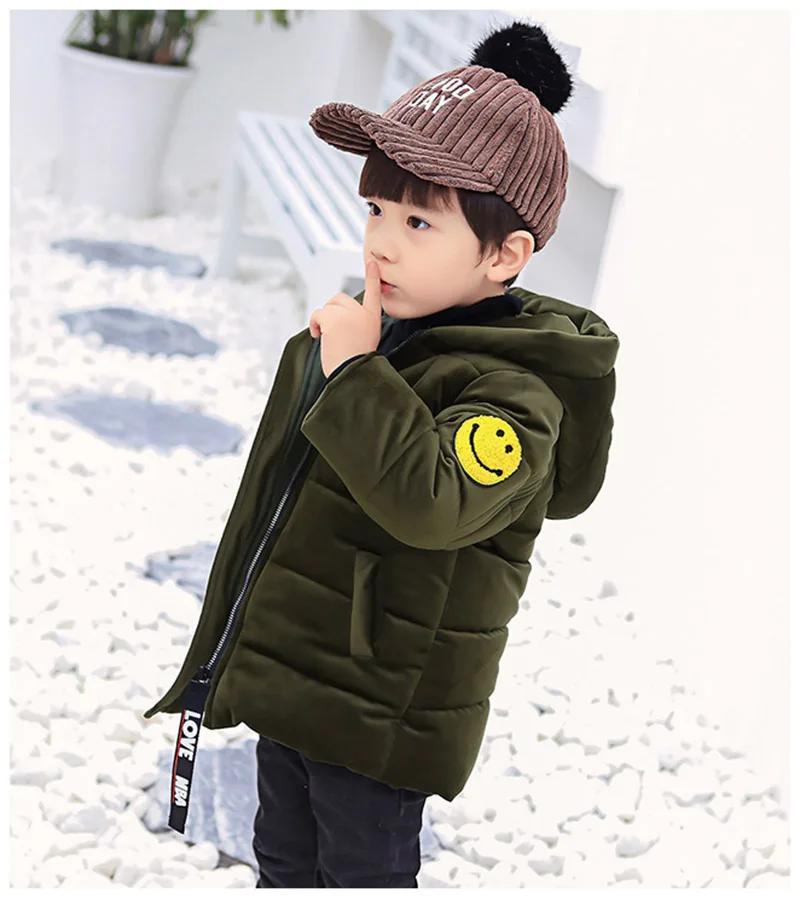 Winter warm gold velvet jacket for boys kids solid hooded down jacket for boys children coats outwear boy clothes (15)