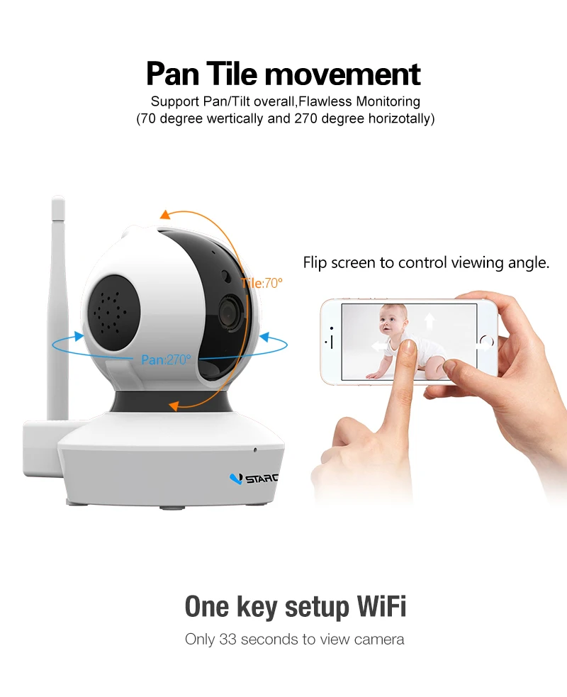 VStarcam IP камера wifi 720 P/1080 P HD радионяня сеть видеонаблюдения Беспроводная сетевая камера ночного видения Радионяня