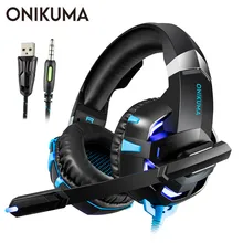 ONIKUMA K2 PS4 Gaming Headset casque PC Stereo Earphones Headphones with Microphone LED Lights for Laptop