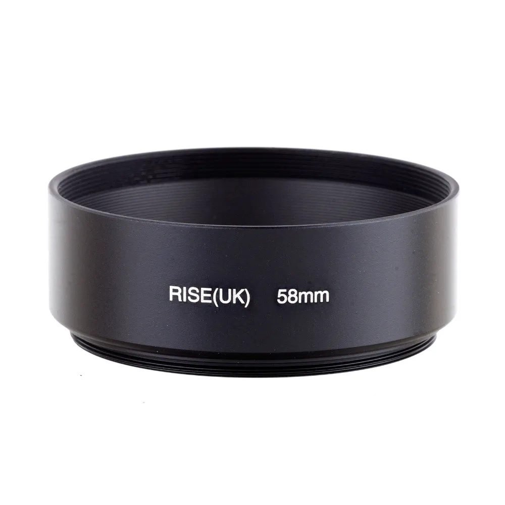 RISE(UK) 58 мм стандартная винтовая металлическая бленда для объектива Canon Nikon Sony Pentax |