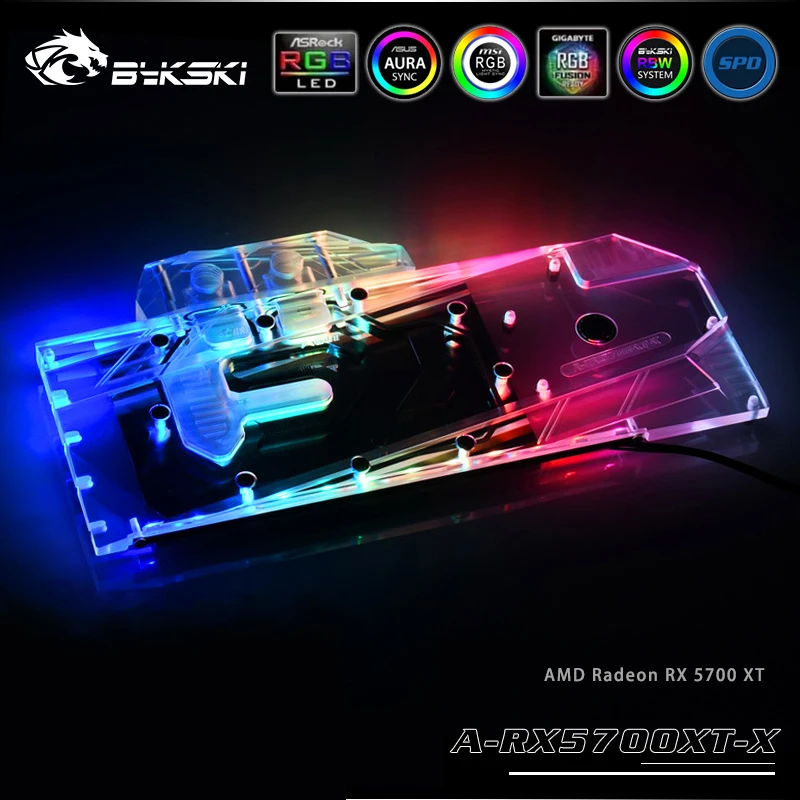 60% OFF  Bykski Water Block use for AMD Radeon RX 5700 / 5700XT GPU Card / Full Cover Copper Radiator Block/