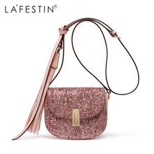 LAFESTIN Marca Mulheres Bolsa de Ombro Fringe Bling Bling Lantejoula Crossbody Saco 2018 De Luxo Novo Saco bolsa feminina