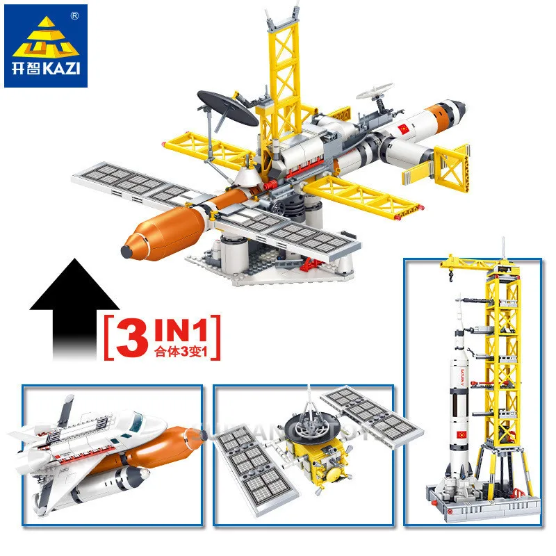 Aviation Technic Building Blocks Compatible LegoINGLs Outer Spaceship Satellite Model DIY Bricks Educational Toys For Children