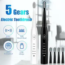 Electric Toothbrush Rechargeable Ultrasonic Washable Electronic Whitening Waterproof Teeth Brush Toothbrush Head Replaceable replaceable heads brushes waterproof ultrasonic toothbrush electric toothbrush portable travel electric brush toothbrushes