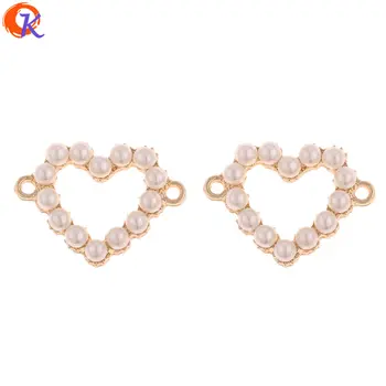 

Cordial Design 50Pcs 16*23MM Jewelry Accessories/Earrings Connectors/Imitation Pearl/DIY Making/Hand Made/Earring Findings