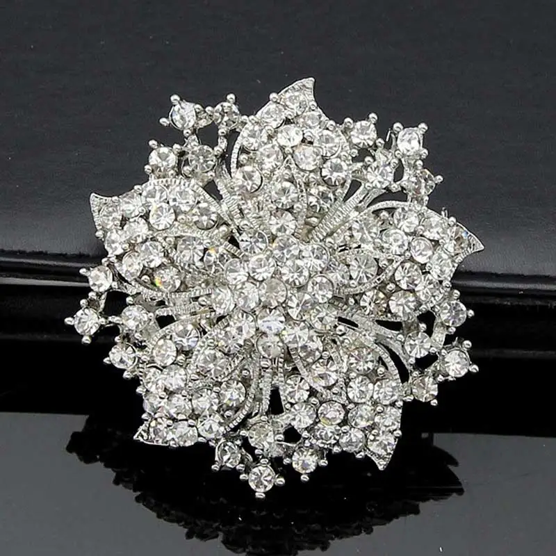 

2019 new arrival Brooches broches broche for women rhinestone silver plated pin jewelry six colors wholesale B2080