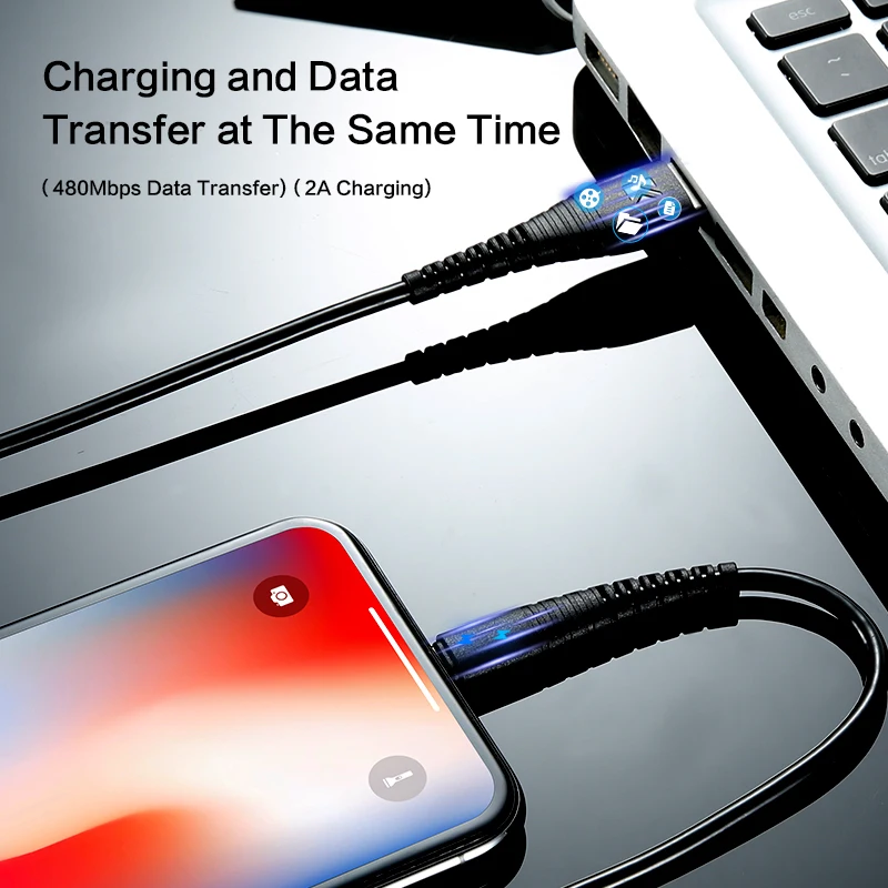 FLOVEME 2.4A Beleuchtung Kabel USB Ladegerät Kabel Für Apple iPad iPhone 11 7 8 XR Durable IOS USB