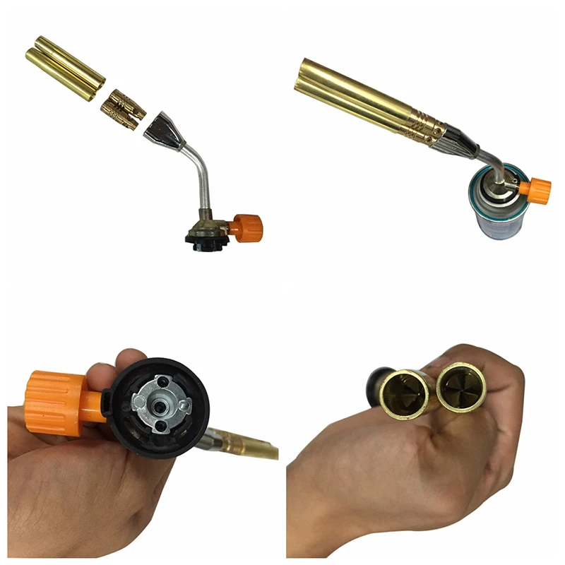 2018 New Outdoor Camping Protable Dual Flame Butane Gas Gun Torch