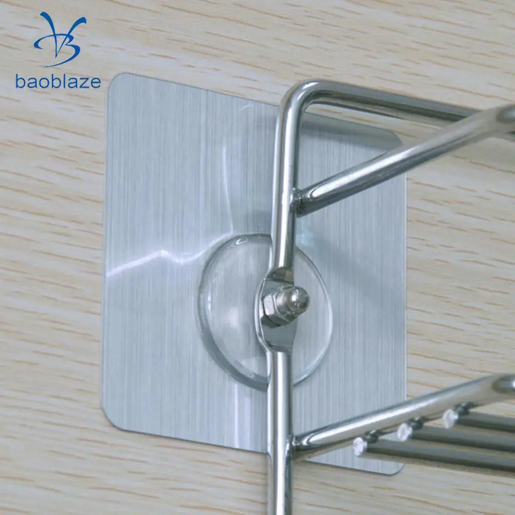 2pcs Self Adhesive No Drilling No Trace Hanging Nails Heavy Duty Shelf Supporter Seamless Kitchen Wall Sticky Hook