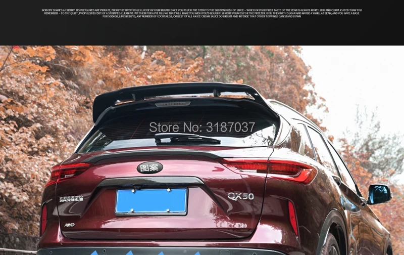 Для Infiniti QX50 спойлер- карбоновое волокно заднее крыло багажника спойлер задний спойлер на крышу крыло багажника губы загрузки крышка автомобиля Стайлинг