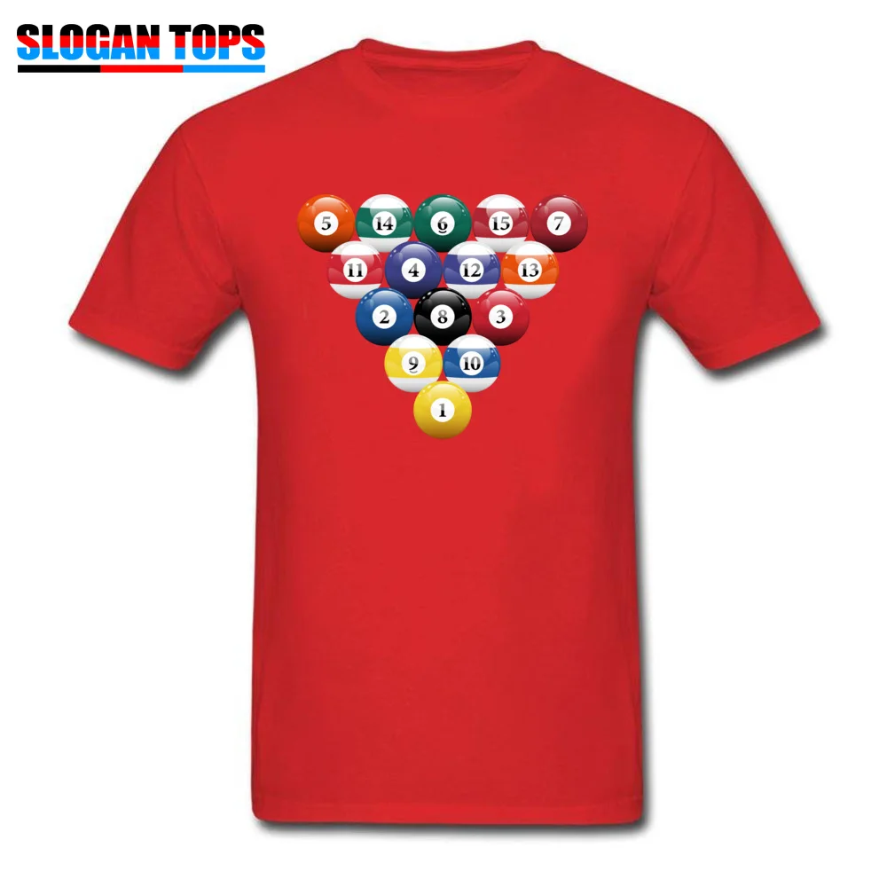 Billiard Ball0822yy Fall 100% Cotton Round Collar Tees Short Sleeve Funny T Shirt Graphic Printed On T Shirt Wholesale Billiard Ball0822yy red