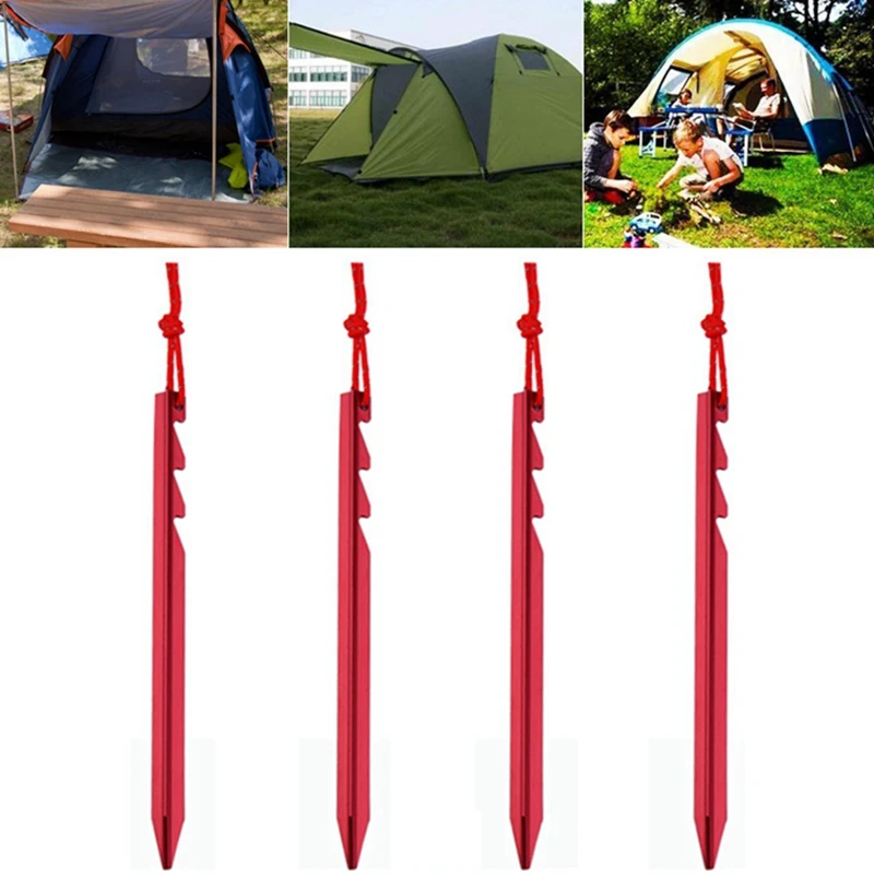 

1Pc Professional 18cm Adjustable Tent Peg Nail Aluminium Alloy Stake Rope Camping Equipment Tent Accessories