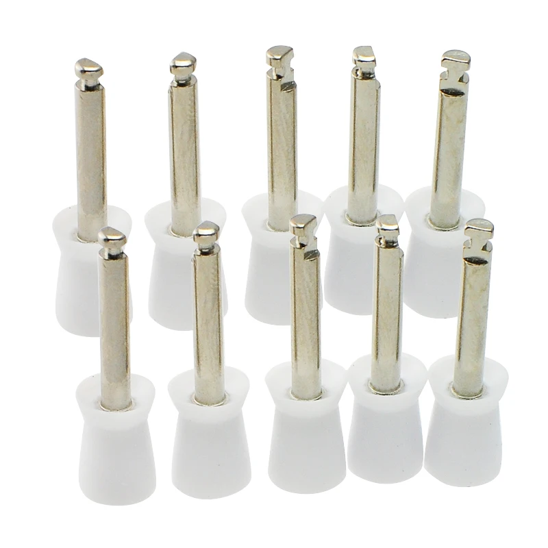 

100 PCS Dental Polishing Polish Prophy Cup Brush 6 Webbed White Color Latch Type Professional Dental Supplies