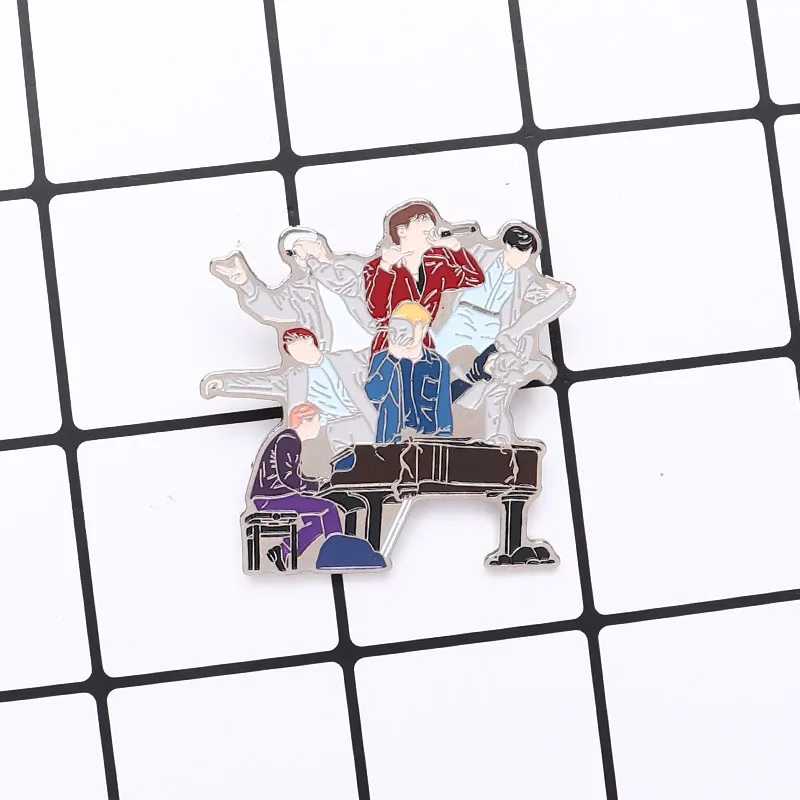 1 шт. KPOP Love Yourself Броши Bling Металл, сердечки, булавки Kpop Bangtan Boys Pins коллекция мультяшный значок Подарочные ювелирные броши