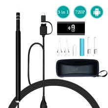 Беспроводной Wi-Fi ушной чистящий эндоскоп для ушей 5,5 мм 720 P HD 1.3MP Визуальный Инструмент для чистки ушей прозрачные Инструменты для удаления Otoscope для IOS Android