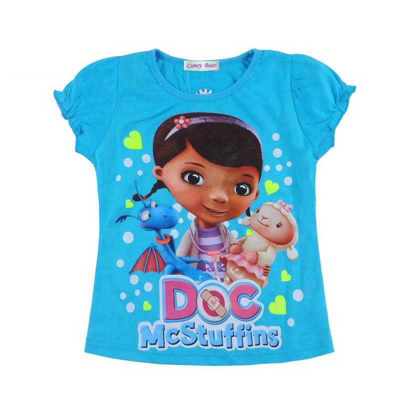 New Arrived 100Cotton Classical Doc Mcstuffins Girl T Shirt Christmas
