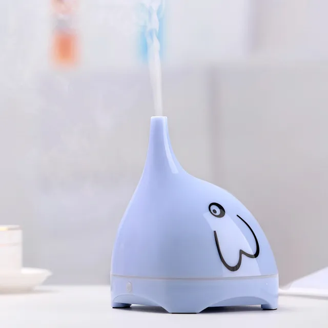Elephant Mini Ultrasonic Humidifier 180ml 5V LED Lamp USB Cute Animal
