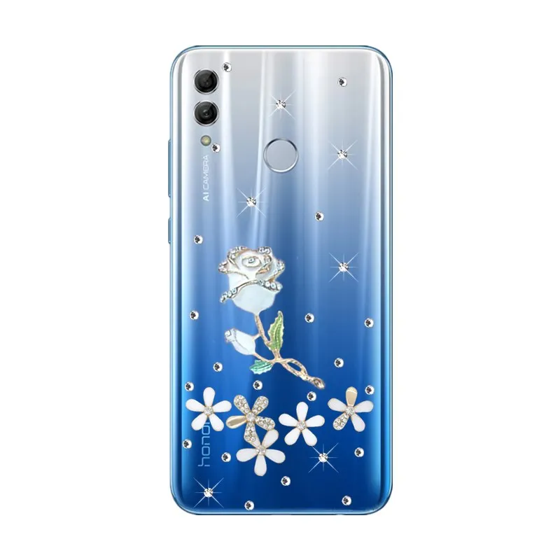 Роскошный чехол со стразами и кристаллами для Huawei honor 8C 8X 8A 10 lite 9 7C 7A pro 6C V20 V10 View