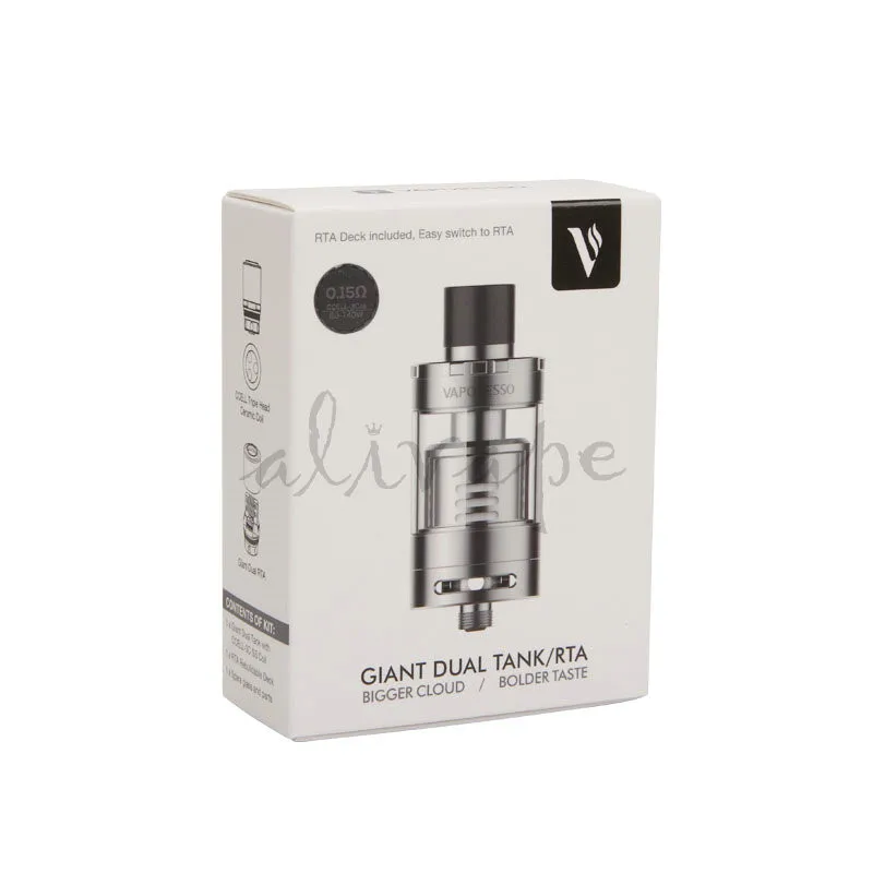 Original Vaporesso Giant Dual Tank4.5ML  with CCELL Triple Head and RTA Deck Included Switch to RTA