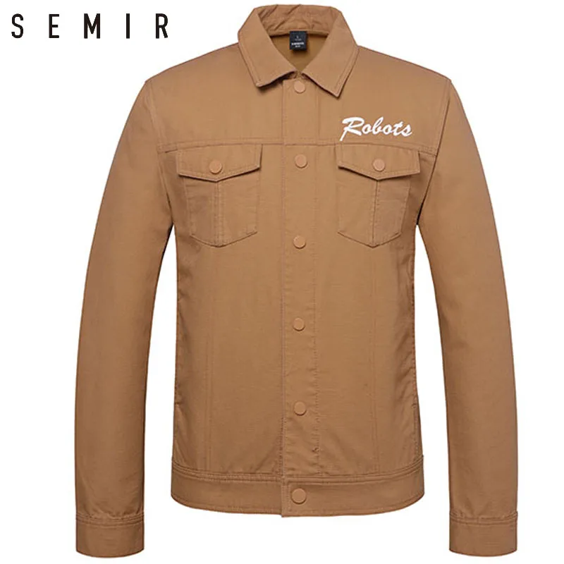 SEMIR куртка для мужчин пальто с длинными рукавами хлопок Модная уличная