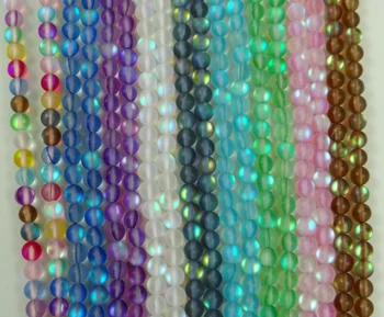 

Free Shipping 6mm Dull Polish Moon Stone Beads Round Matte Flash Stone Beads DIY Bracelet Jewelry Making Moonstone Bead 15''